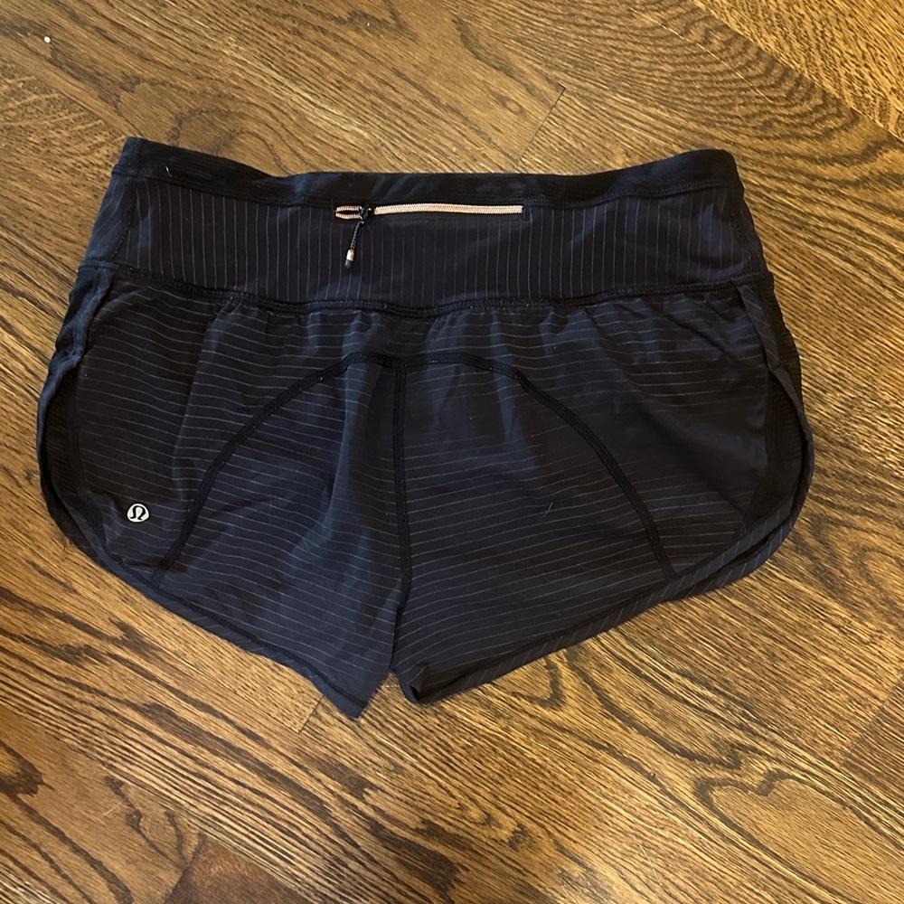 lululemon athletica black stripe Athletic Shorts